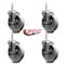 Service Caster 5 Inch Semi Steel Wheel Swivel 34 Inch Threaded Stem Caster Set with Brake SCC SCC-TS20S514-SSS-TLB-34212-4 - alternate 4